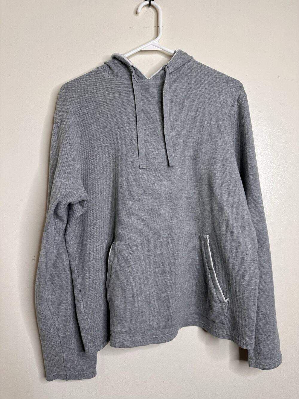 Polo Ralph Lauren Size Medium Sleepwear Pajama Top Waffle Knit Hooded Gray